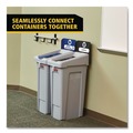 Trash & Waste Bins | Rubbermaid Commercial 2185053 Slim Jim Recycling Station Kit 1-Stream Landfill 23 gal Plastic Gray/Black image number 5