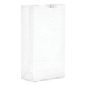  | Ross & Wallace Paper Products 120310500PK/BL 7 in. x 4.38 in. x 13.75 in. #10 Size Grocery Paper Bags - White (500/Bundle) image number 5