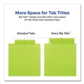 Back to School Sale | Avery 11907 Big Tab 11.13 in. x 9.25 in. 8-Tab Insertable Plastic 2-Pocket Dividers - Assorted (1-Set) image number 5