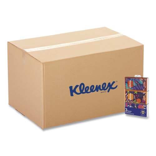 Paper Towels and Napkins | Kleenex 11976 On The Go Packs 3-Ply Facial Tissues - White (36/Carton) image number 0