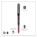 Pens | uni-ball 60117 VISION Extra-Fine 0.5 mm Stick Roller Ball Pen - Red Ink Gray/Red Barrel (1-Dozen) image number 3