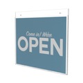 Office Presentation Supplies | Deflecto 68301 Classic Image 11 in. x 8.5 in. Landscape Wall-Mount Sign Holder - Clear image number 4