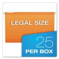 File Folders | Pendaflex 04153 1/5 ORA 1/5-Cut Tabs Colored Reinforced Hanging Legal Folders - Orange (25/Box) image number 5