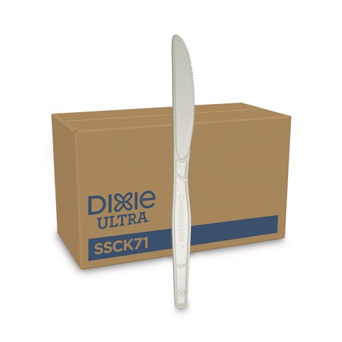 Cutlery | Dixie SSCK71 SmartStock Plastic Knife Cutlery Refill - Natural (960/Carton) image number 0