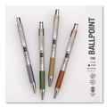 Pens | Zebra 27214 F-301 Signature Series Earthy Tones Fine 0.7 mm. Retractable Ballpoint Pen - Black Ink/Pewter Barrel (4/Pack) image number 4