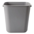 Trash & Waste Bins | Rubbermaid Commercial FG295500GRAY 3.5-Gallon Rectangular Deskside Plastic Wastebasket - Gray image number 0