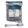 Cutlery | WNA WNA REF320FK Reflections Heavyweight Plastic Utensils Fork - Silver (320/Carton) image number 2