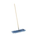  | Boardwalk BWKHL245BSPC 24 in. x 5 in. Synthetic Head 60 in. Wood/Metal Handle Dry Mopping Kit - Blue Head/Natural Handle (1-Kit) image number 0