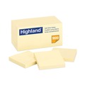 Labels | Highland 6549-18 3 in. x 3 in. Self-Stick Notes - Yellow (18 Pads/Pack) image number 0