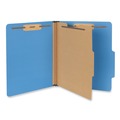 File Folders | Universal UNV10201 Bright Colored Pressboard Classification Folders - Letter, Cobalt Blue (10/Box) image number 1