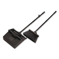 Cleaning Tools | Carlisle 36141503 11.8w x 36h Duo-Pan Upright Dust Pan and Broom with 24.5 in. Handle - Black image number 2
