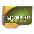 Rubber Bands | Alliance 20645 1 lbs. Box Size 64 0.04 in. Gauge Pale Crepe Gold Rubber Bands - Golden Crepe (1-Box) image number 1