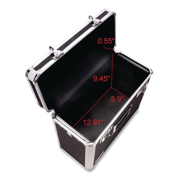 Vaultz VZ01187 13.75 in. x 7.25 in. x 12.25 in. Locking Letter File Chest - Black