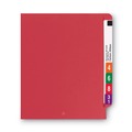 File Folders | Smead 25710 0.75 in. Expansion Shelf-Master Reinforced End Tab Colored Folders - Letter Size/Red (100/Box) image number 2