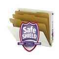 File Folders | Smead 29820 3 in. Expansion End Tab Pressboard Classification Folders - Gray-Green/Legal Size (10/Box) image number 1