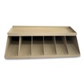 Retail Store Supplies | CONTROLTEK 500014 10 in. x 8.5 in. x 3 in. 6-Compartments Steel Coin Wrapper and Bill Strap Single-Tier Rack - Pebble Beige image number 0