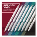 Pens | Sharpie S-Gel 2208551 S-Gel Fashion Barrel Gel Pen Retractable Medium 0.7 mm Assorted Ink White Barrel 8/Pack image number 3