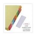 Back to School Sale | Universal UNV20890 Deluxe Extended Insertable Tab Indexes with 8 Assorted Tabs - Buff (24/Box) image number 3