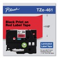 Tapes | Brother P-Touch TZE461CS 1.4 in. x 26.2 ft. TZe Standard Adhesive Laminated Labeling Tape - Black on Red image number 4