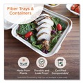 Food Trays, Containers, and Lids | World Centric TO-SC-UHB-LFP 9.2 in. x 6.4 in. x 3.1 in. Hoagie Box Paper Fiber Hinged Containers - Natural (500/Carton) image number 1