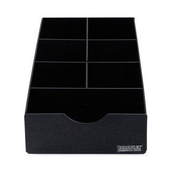LINEN AND TABLE ACCESSORIES | Vertiflex Commercial Grade VFCC-169 8.75 in. x 16 in. x 5.25 in. Condiment Caddy - Black