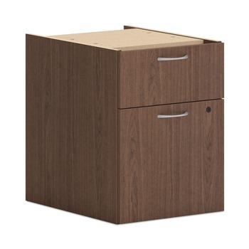 OFFICE FILING CABINETS AND SHELVES | HON HLPLPHBF.LSE1 15 in. x 20 in. x 20 in. 2-Drawers Left or Right Mod Support Pedestal - Sepia Walnut