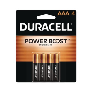 Duracell MN2400B4Z Power Boost CopperTop Alkaline AAA Batteries (4/Pack)