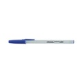Pens | Universal UNV27411 Medium 1 mm Stick Ballpoint Pen - Blue Ink, Gray/Blue Barrel (1 Dozen) image number 1