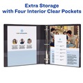 Back to School Sale | Avery 79809 3 One Touch EZD Rings 1 in. Capacity 11 in. x 8.5 in. Heavy-Duty View Binder with DuraHinge - Navy Blue (12/Carton) image number 5