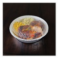 Food Trays, Containers, and Lids | Boardwalk BWKROUND9CLID 9 in. Plastic Dome Lids for Aluminum Round To-Go Containers - Clear (500/Carton) image number 4