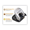 Staple Punches | PaperPro 2310 20-Sheet EZ Squeeze 2-Hole Punch - Black/Silver image number 1