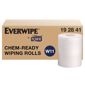 HAND WIPES | Tork 192841 1-Ply 12 x 12 Chem-Ready Wiping Rolls - White (6/Carton)