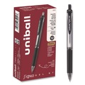 Pens | uni-ball 65940 Signo 0.7 mm Retractable Gel Pen - Black Ink/Silver/Black Barrel/Medium (1-Dozen) image number 0