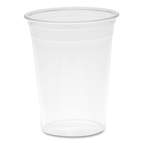 Cups and Lids | Pactiv Evergreen YP10CHOUSTON 10 oz. Plastic Houston Logo RPET Cold Cup - Clear (900/Carton) image number 0