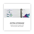 File Folders | Samsill 16427 6 in. Capacity 11 x 8.5 Nonstick D-Ring View Binder, 3 Rings - White image number 5