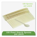 Cutlery | WNA EPS003 7 in. EcoSense Renewable Plant Starch Cutlery Spoon (50/Pack) image number 4