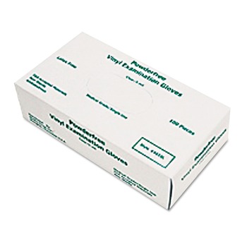 MCR Safety 5010L 5 mil. Disposable Medical-Grade Vinyl Gloves - Large, White (100/Box)