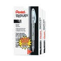 Pens | Pentel BK90ASW2 Stick Fine 0.7 mm R.S.V.P. Ballpoint Pen Value Pack - Black Ink, Clear/Black Barrel (24/Pack) image number 3