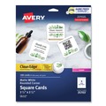 Labels | Avery 35703 2.5 in. x 2.5 in. Square Clean Edge Cards with Sure Feed Technology for Laser Printers - White (180 Cards, 9 Cards/Sheet, 20 Sheets/Pack) image number 0
