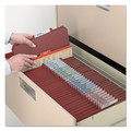 File Folders | Smead 14099 3 in. Expansion 3 Dividers 8 Fasteners Letter Size Recycled Pressboard Classification Folders - Red Exterior (10/Box) image number 5