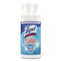 Hand Wipes | LYSOL Brand 19200-89346 7 in. x 7.25 in. 1-Ply Disinfecting Wipes - Crisp Linen/White (6/Carton) image number 2