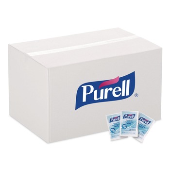 PURELL 9026-1M 5 in. x 7 in. Cottony Soft Individually Wrapped Sanitizing Hand Wipes - Unscented, White (1000/Carton)