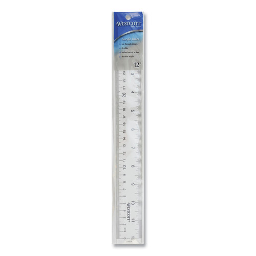 Office & Office Supplies | Westcott 10562 12 in. Long Standard/Metric Flexible Acrylic Ruler - Clear image number 0
