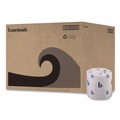 Toilet Paper | Boardwalk B6145 2-Ply Standard Septic Safe 4 in. x 3 in. Toilet Tissue - White (96/Carton) image number 0