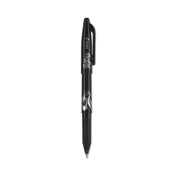 Pilot 31550 0.7 mm Fine FriXion Ball Erasable Stick Gel Pen - Black Ink, Black/White Barrel (1-Dozen)