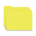 File Folders | Smead 10271 1/3-Cut Tabs Assorted Letter Size 0.75 in. Expansion Interior File Folders - Yellow (100/Box) image number 1