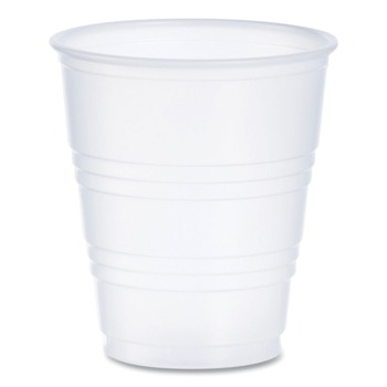 Dart Y5 5 oz. High-Impact Polystyrene Cold Cups - Translucent (100/Pack)
