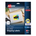 Labels | Avery 08254 3.33 in. x 4 in. Vibrant Inkjet Color-Print Labels with Sure Feed - Matte White (120/Pack) image number 0