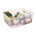 Boxes & Bins | Storex 62532U05C Storage Tray, Deep, 2 gal, 10.65-in x 10.65-in x 5.2-in, Clear, 5/Pack image number 3