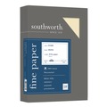 Copy & Printer Paper | Southworth JD18IC 8.5 in. x 11 in. 32 lbs. Bond Weight 100% Cotton Business Paper - Ivory (250/Box) image number 0